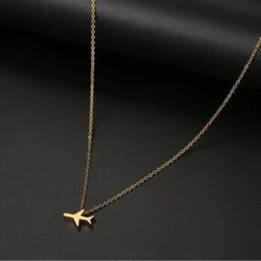 Dainty Airplane?Necklace, Travel Necklace, Gold Plane Necklace | , Travel